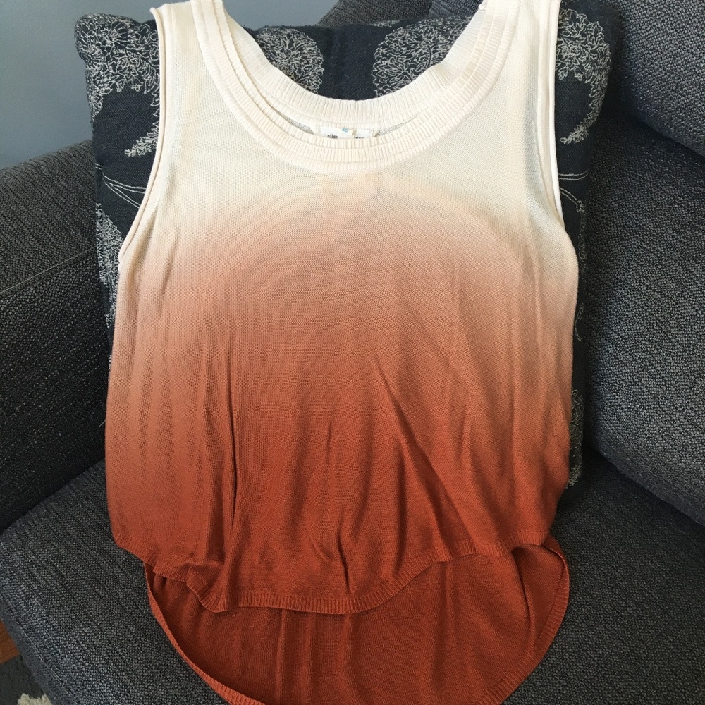 Silence + Noise Peach Ombre Tank - XS